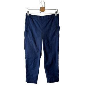 Aritzia Wilfred Women's Size 8 Navy Blue Darantol Pull On Ankle Pant Trouser